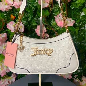 Juicy Couture, White Heartless Shoulder Bag